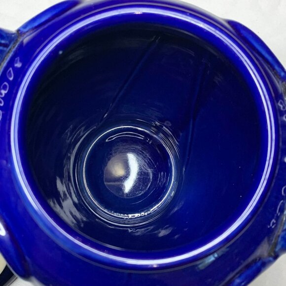 Vintage 80s Cobalt Blue Hobnail Covered Pot Crock Jar 9" - Picture 6 of 9